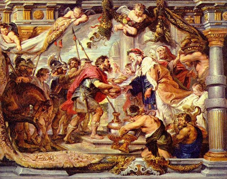 Peter Paul Rubens Begegnung Abrahams mit Melchisedek Spain oil painting art
